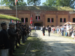 Empfang des Kaisers beim Historischen Fest 2023 im Fort Hahneberg