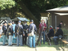 Historische Darsteller der Old Texas Town zum Historischen Fest