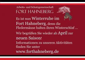 Winterruhe im Fort Hahneberg