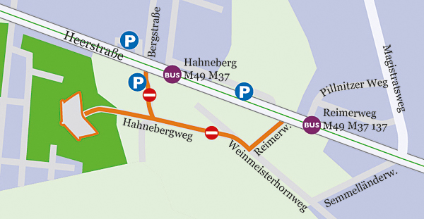Anfahrtsplan Fort Hahneberg